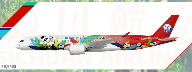 Sichuan Airlines A350-941 Panda Livery B-301D