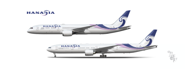Hanasia Airlines 한아시아항공, Boeing 787-9 & Boeing 777-300ER, HL7816 & HL8275 Hanasia Airlines 한아시아항공, Boeing 787-9 & Boeing 777-300ER, HL7816 & HL8275