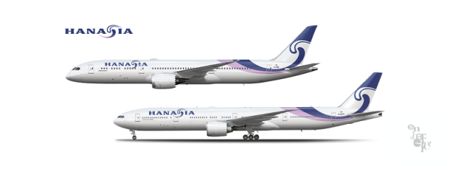 Hanasia Airlines 한아시아항공, Boeing 787-9 & Boeing 777-300ER, HL7816 & HL8275