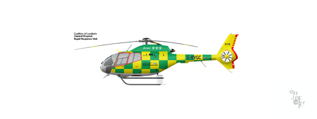 London's medical response fleet, Airbus H120, G-RVGC