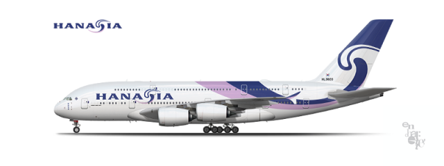 Hanasia Airlines 한아시아항공, Aribus A380-800, HL3820 Hanasia Airlines 한아시아항공, Aribus A380-800, HL3820