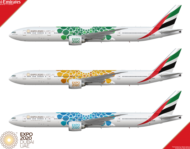 Emirates 2020 EXPO 777-300ER Poster