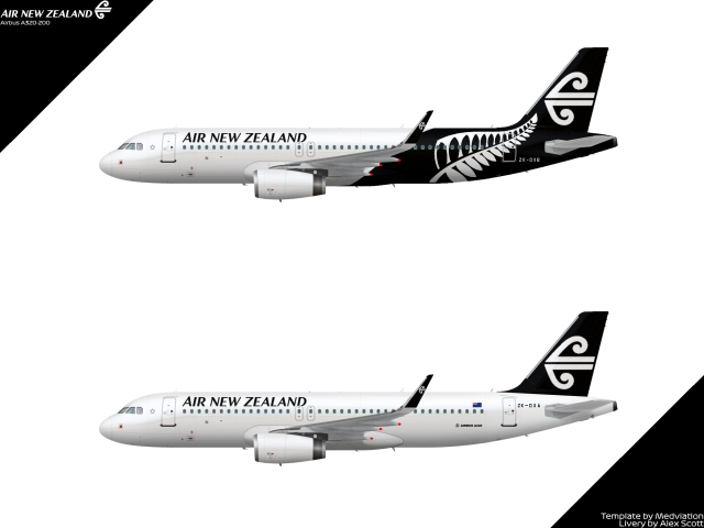 Airbus A320-200 Air New Zealand Poster