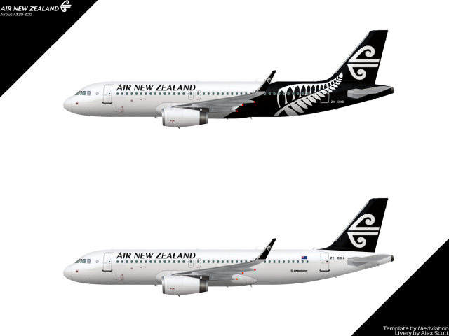 Airbus A320-200 Air New Zealand Poster - VirginFan's Real World