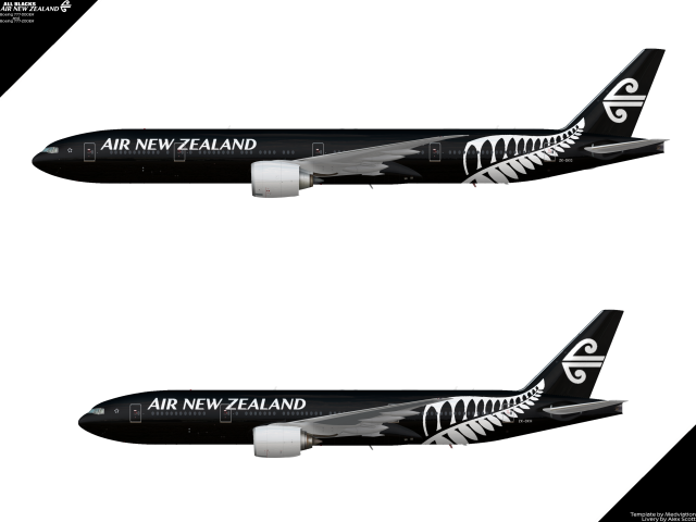 Air New Zealand "All Blacks" 777-300ER & 777-200ER Poster