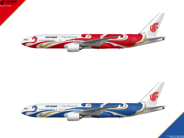 Boeing 777-200 Air China Phoenix Liveries Poster