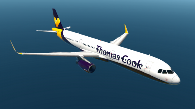 Thomas Cook A321 climbing over the Aegean Sea on it's way to Cardiff