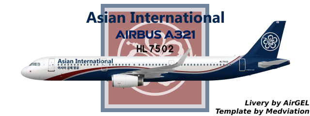Asian International Airbus A321-200 New Livery