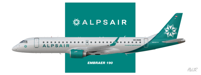 Alps Air | Embraer 190 | 2016 livery