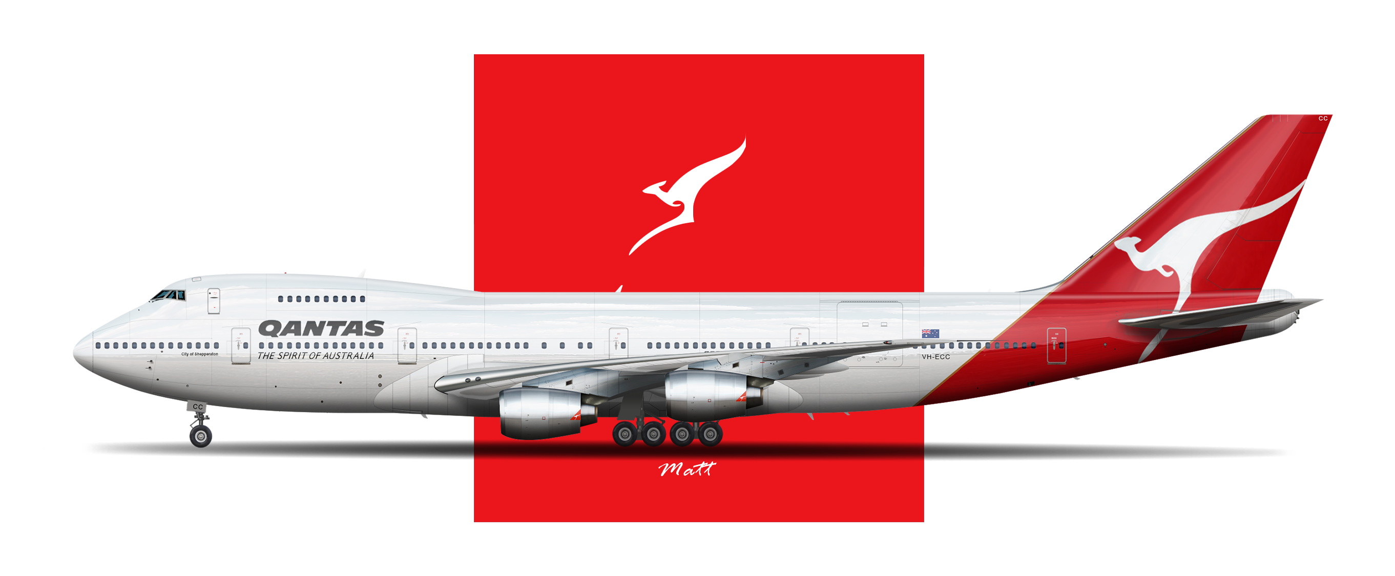 カンタス航空 Airlinertags B747-300 コンビ色 カンタス航空 Airlinertags B747-300 コンビ色 カンタス航空