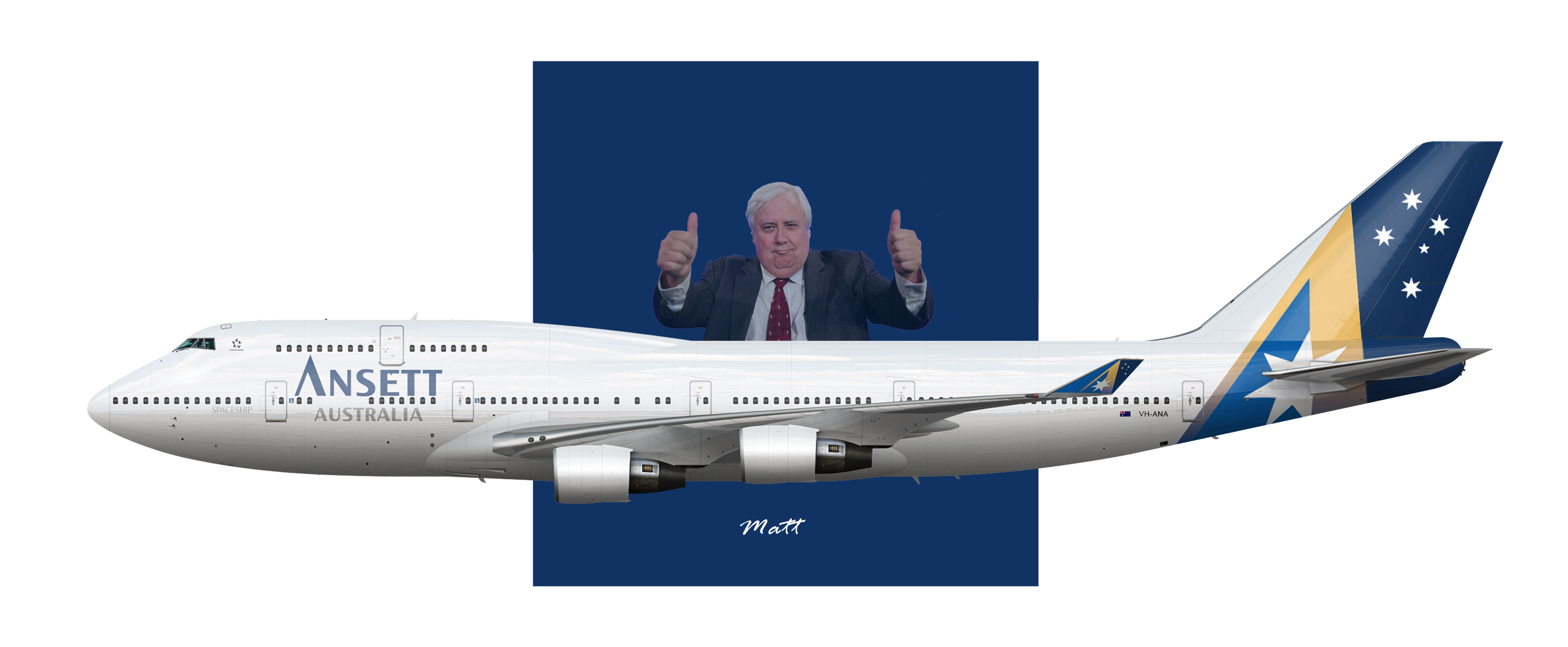 Ansett Australia Boeing 747-412 Spaceship - australiana by zipp - Gallery -  Airline Empires, image size:2723x1125