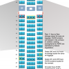 periwinkle Boeing 767-200ER Aircraft Seating Chart