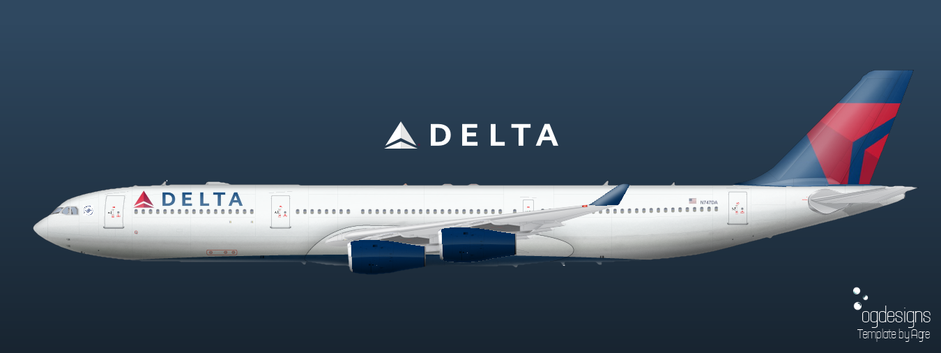 Delta Air Lines A340 ⓄⒼⒼⒺⓎ (Old) Gallery Airline Empires