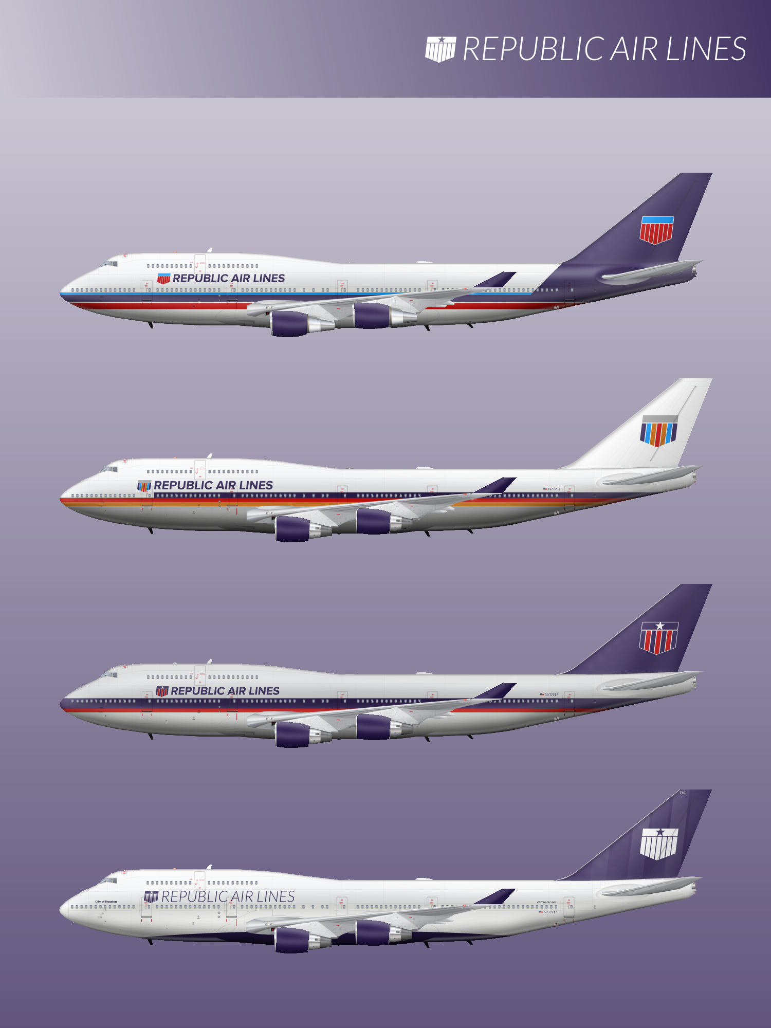 Republic Air Lines Livery History ⓄⒼⒼⒺⓎ Old Gallery Airline