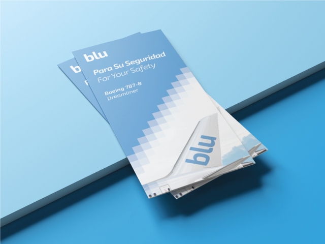 Blu In-Flight Safety Card | Para Su Seguridad | For Your Safety