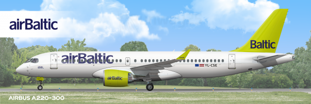 Airbus A220 / Air Baltic / YL-CSE