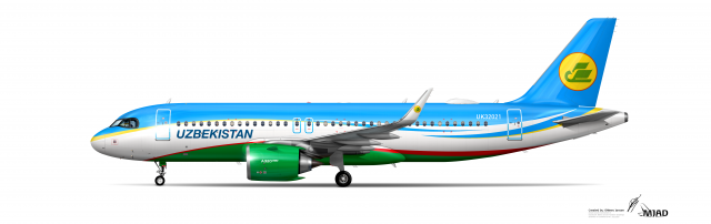 Airbus A320 251N Uzbekistan Airways (Concept) UK32021