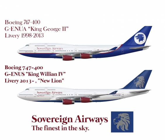 Sovereign Airways Boeing 747-400 Poster