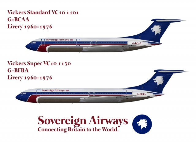 Sovereign Airways Vickers VC10 Poster