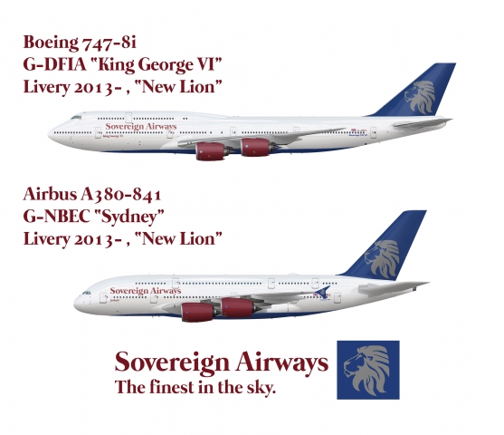 Sovereign Airways Superjumbos | 747-8I, A380-800