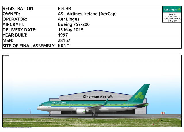 EI-LBR - Aer Lingus (ASL Airlines Ireland) Boeing 757-200