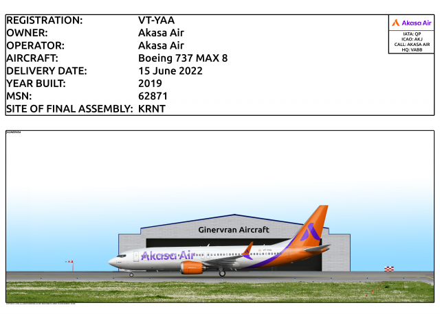 VT-YAA - Akasa Air Boeing 737 MAX 8