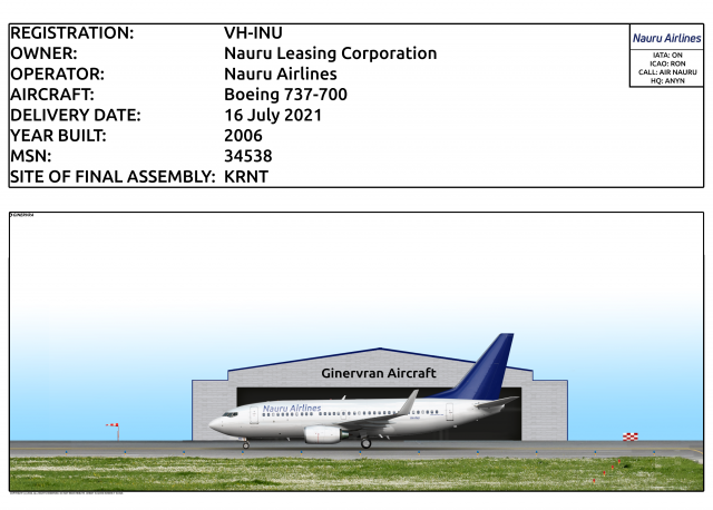 VH-INU - Nauru Airlines Boeing 737-700