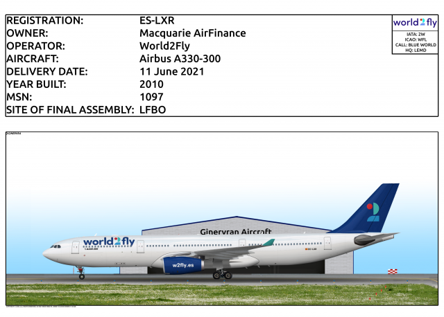 EC-LXR - World2Fly Airbus A330-300