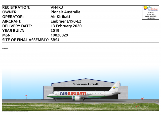 VH-IKJ - Air Kiribati Embraer E190-E2