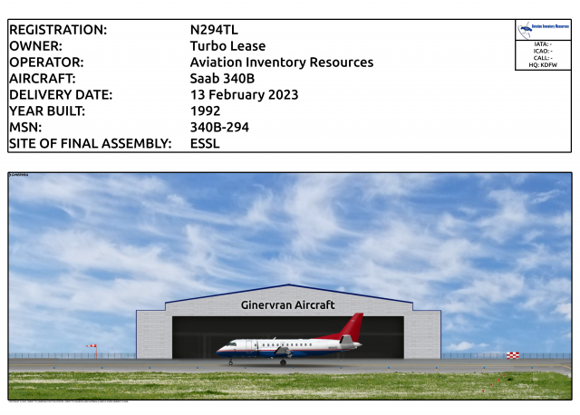 N294TL - Aviation Inventory Resources Saab 340B