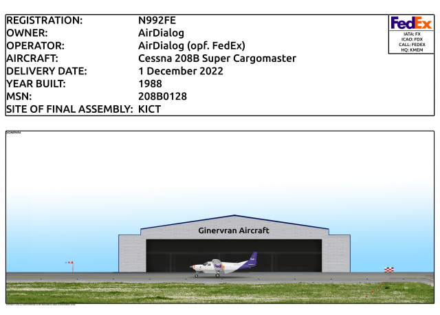 N992FE - FedEx (AirDialog) Cessna 208B Super Cargomaster