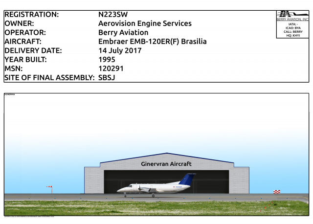 N233SW - Berry Aviation Embraer EMB-120ER(F) Brasilia