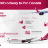 An Airbus Twitter infographic on Pan Canada A350s