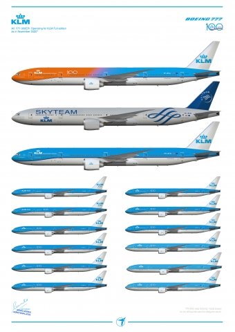 KLM 777 FLEET POSTER By Arya Yudhistira