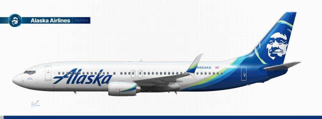 アラスカ航空　Alaska Airlines 737-800 Boeing 737- 800 Alaska Airlines 