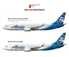 ALASKA AIRLINES N581AS 737 800 reworked - Aero'd - Gallery