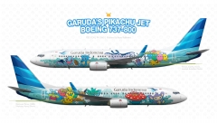 GARUDA 737 800 PK GMU Pikachu Jet by Arya Yudhistira - Aero