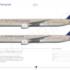 [A4] SAUDIA 777 300ER POSTER SPECIMENT By Arya Yudhistira