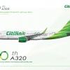 CITILINK 50TH A320 A320 PK GTF AE POSTER