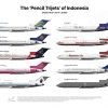The ‘Pencil Trijets’ Of Indonesia 727 200 SPECIMENT