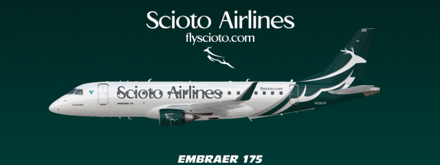 Scioto Airlines | Embraer E175 | N226OP | "Tecumseh" Scioto Airlines | Embraer E175 | N226OP | "Tecumseh"