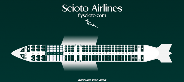 Scioto Airlines | Boeing 737-800 | Seating Configuration
