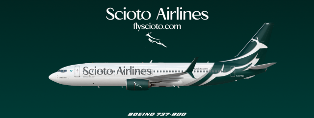 Scioto Airlines | Boeing 737-800 | N487AB | "Chillicothe"
