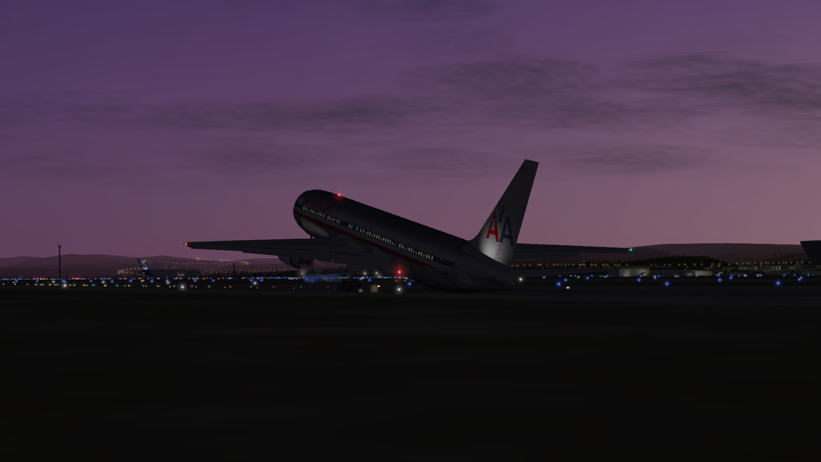 AA 767 takeoff