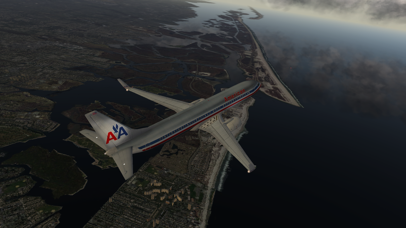 737 over NYC