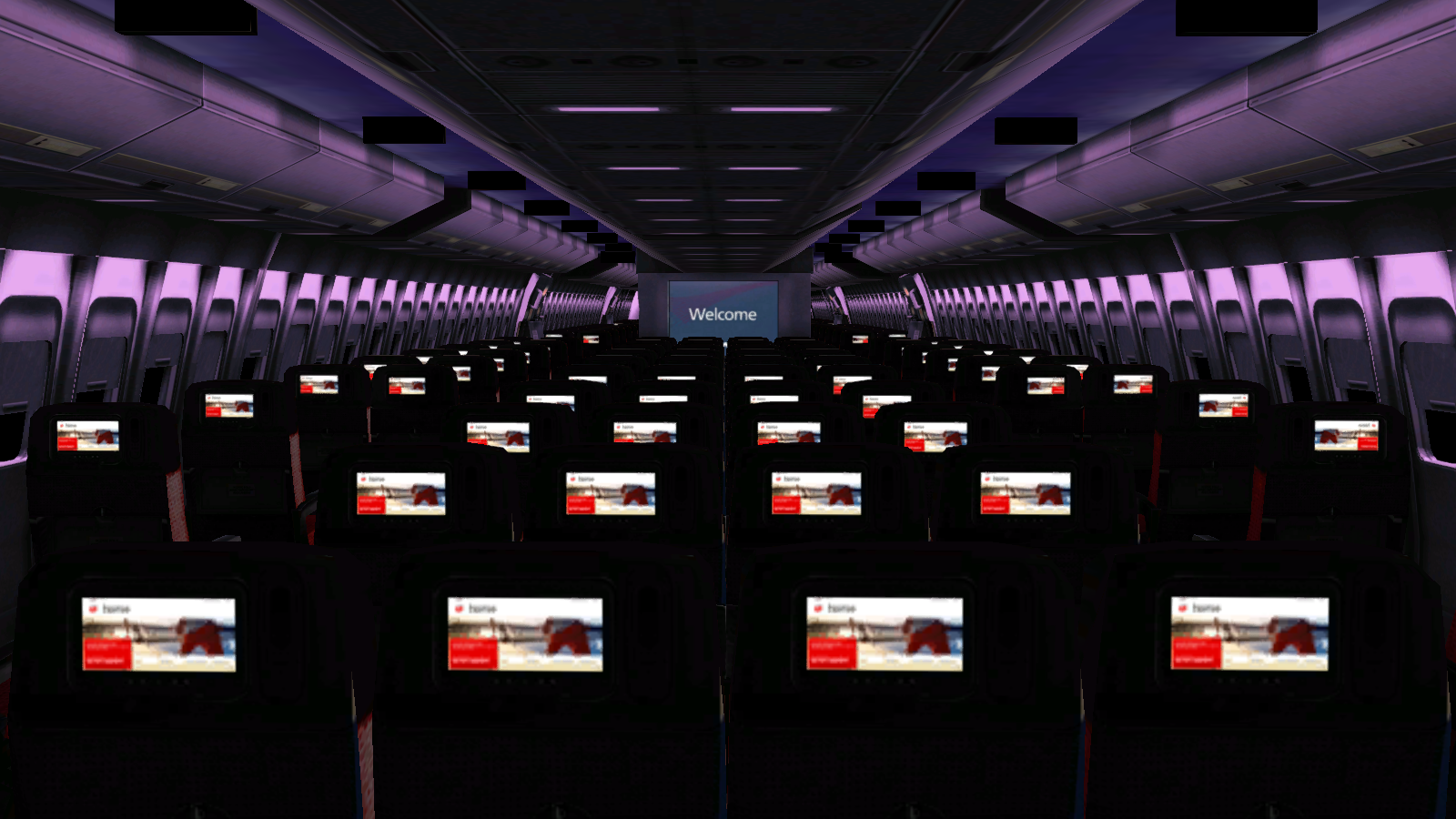 747 400 Qantas Cabin X Plane 10 Gallery Airline Empires