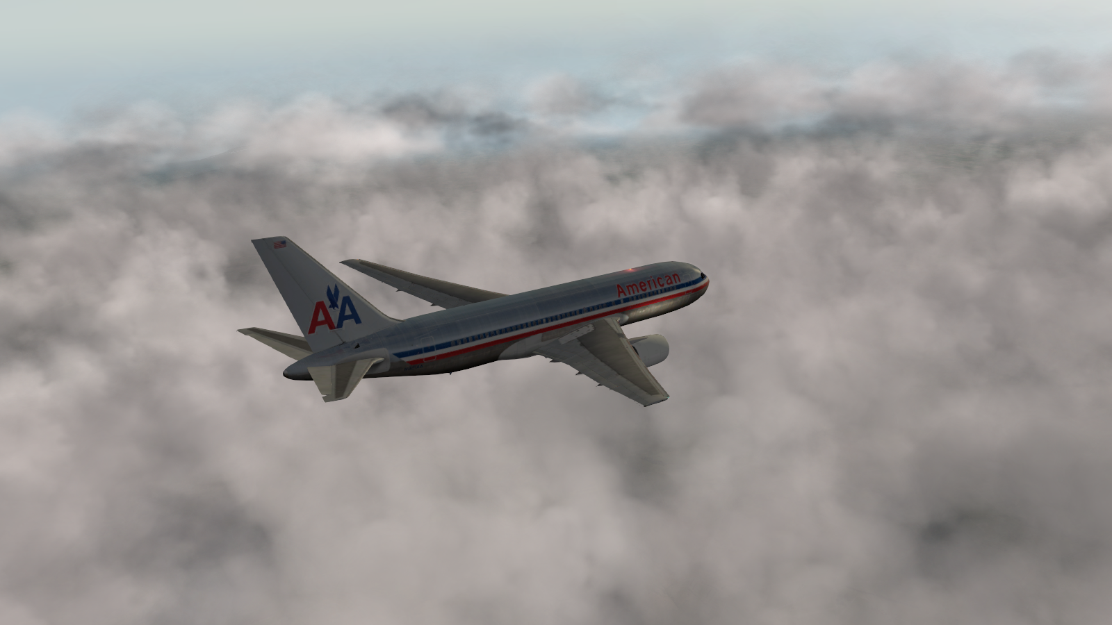 AA 767-200 in the sky