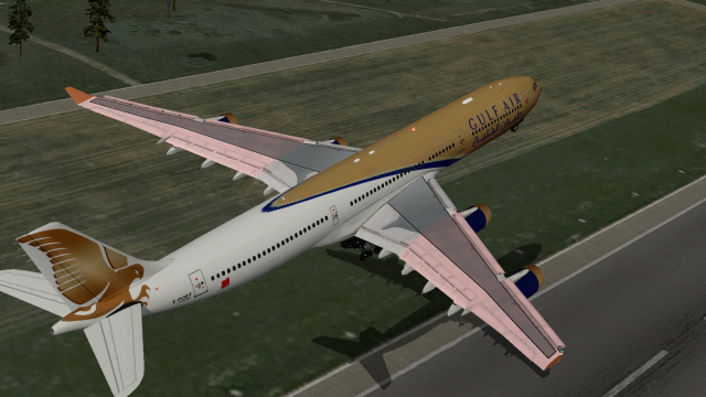 Gulf Air A340-300 Take off