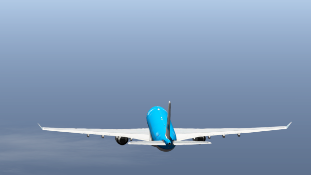 KLM A330-200 over the gulf
