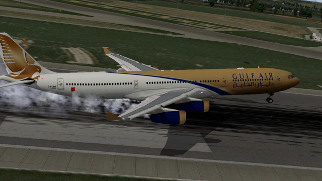Gulf Air A340 Take off